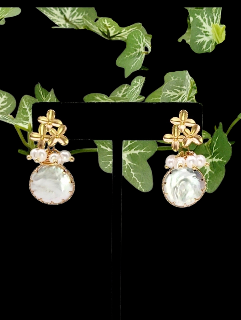 Natural Freshwater Baroque Pearl Drop Earrings New